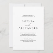 Minimalistische Hochzeit Einladung (Vorderseite)