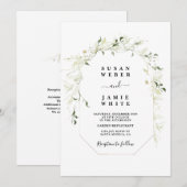 Minimalistische Hochzeit Einladung (Vorne/Hinten)