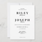 Minimalistische Hochzeit Einladung (Vorderseite)