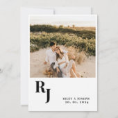 Minimalistische Hochzeit Einladung (Rückseite)