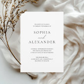 Minimalistische Hochzeit Einladung