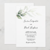 Minimalistische Hochzeit Einladung (Vorne/Hinten)