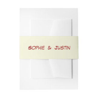 Minimalistische Hochzeit Einladungsbanderole