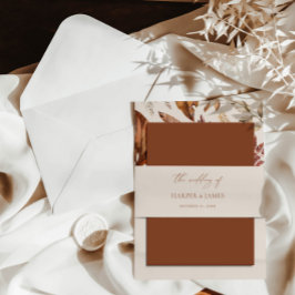 Minimalistische Hochzeit Einladungsbanderole