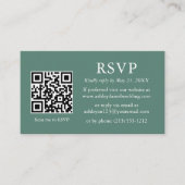 Minimalistische Hochzeit Eucalyptus Green QR-UAWG Begleitkarte (Vorderseite)