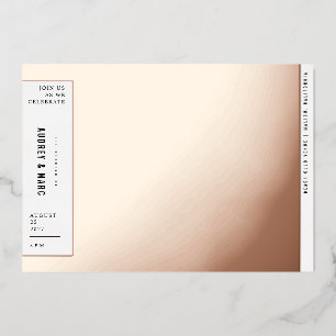 Minimalistische Hochzeit Folieneinladung