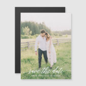 Minimalistische Hochzeit Foto Save the Date Magnetkarte (Vorne/Hinten)