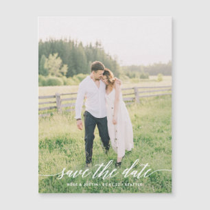 Minimalistische Hochzeit Foto Save the Date Magnetkarte