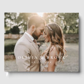 Minimalistische Hochzeit Gästebuch (Vorderseite)