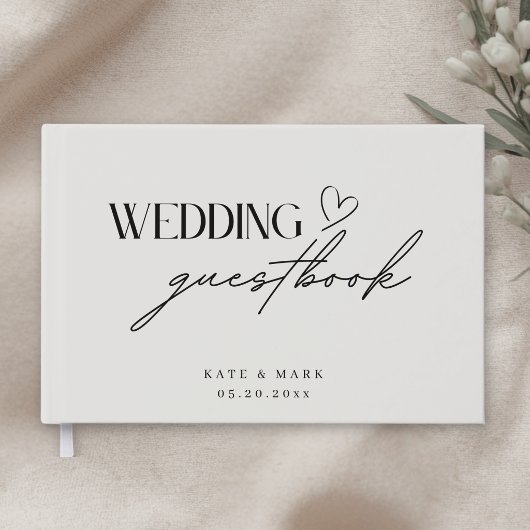 Minimalistische Hochzeit Gästebuch