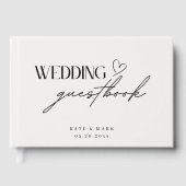 Minimalistische Hochzeit Gästebuch (Vorderseite)