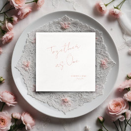 Minimalistische Hochzeit "Gemeinsam als eins" Servietten Mit Folie