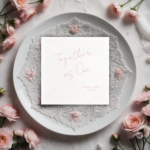 Minimalistische Hochzeit "Gemeinsam als eins" Servietten Mit Folie