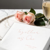 Minimalistische Hochzeit "Gemeinsam als eins" Servietten Mit Folie