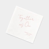 Minimalistische Hochzeit "Gemeinsam als eins" Servietten Mit Folie (Links)