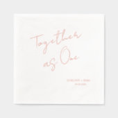 Minimalistische Hochzeit "Gemeinsam als eins" Servietten Mit Folie (Vorderseite)