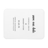 Minimalistische Hochzeit gerettet Datum Datum Datu Magnet (Horizontal)