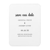 Minimalistische Hochzeit gerettet Datum Datum Datu Magnet (Vertikal)