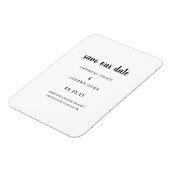 Minimalistische Hochzeit gerettet Datum Datum Datu Magnet (Linke Seite)