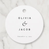 Minimalistische Hochzeit Geschenkanhänger (Vorderseite)