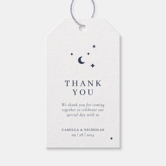 Minimalistische Hochzeit Geschenkanhänger (Vorderseite)