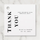 Minimalistische Hochzeit Geschenkanhänger (Vorderseite)