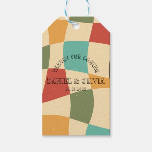 Minimalistische Hochzeit Geschenkanhänger (Vorderseite)