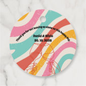 Minimalistische Hochzeit Geschenkanhänger (Rückseite)