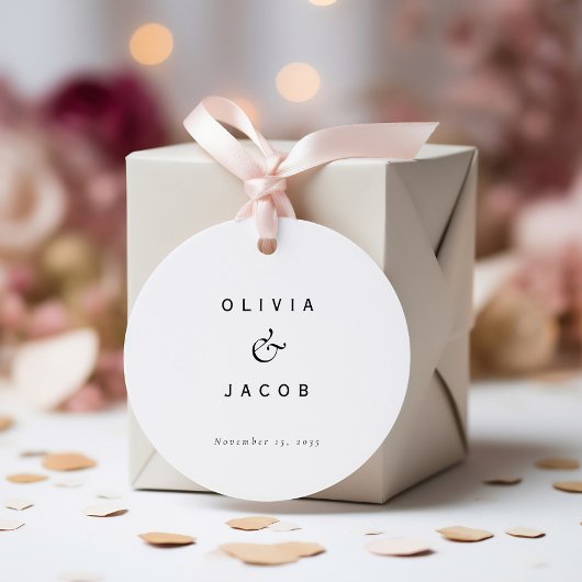 Minimalistische Hochzeit Geschenkanhänger