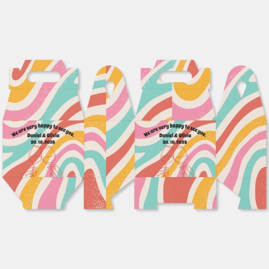 Minimalistische Hochzeit Geschenkschachtel (Ungeklappt)