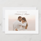 Minimalistische Hochzeit im Foto Einladung (Vorderseite)