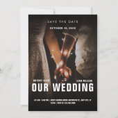 Minimalistische Hochzeit im Foto Save The Date (Vorderseite)