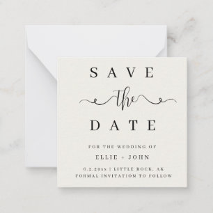 MINIMALISTISCHE Hochzeit im HAUSHALT Sichern Sie d Mitteilungskarte