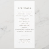 Minimalistische Hochzeit im Herbst Acorns & Pineco Programm (Rückseite)
