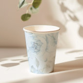 Minimalistische Hochzeit in Aquarellblau Pappbecher