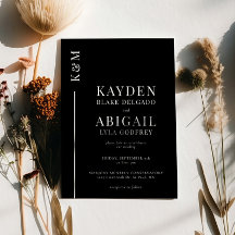 Minimalistische Hochzeit in der Black Clean Line