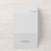 Minimalistische Hochzeit in Grau All In One Einladung (Außenbereich)