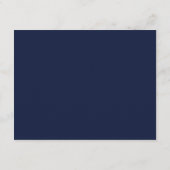 Minimalistische Hochzeit in Navy Blue Begleitkarte (Rückseite)