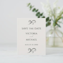 Minimalistische Hochzeit in neutralen, modernen Ro Save The Date