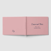 Minimalistische Hochzeit in Rosa "durch die ganze  Gästebuch (Voll)