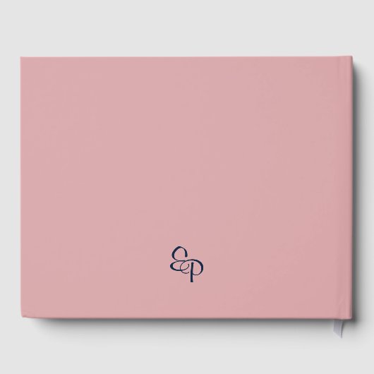 Minimalistische Hochzeit in Rosa "durch die ganze  Gästebuch (Rückseite)