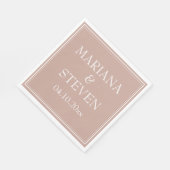 Minimalistische Hochzeit in Rosa Serviette (Ecke)