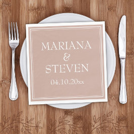 Minimalistische Hochzeit in Rosa Serviette