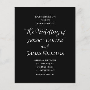 Minimalistische Hochzeit in Schwarz und Weiß