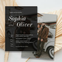 Minimalistische Hochzeit in Schwarz und Weiß