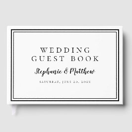 Minimalistische Hochzeit in Schwarz und Weiß Gästebuch