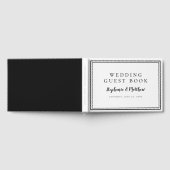 Minimalistische Hochzeit in Schwarz und Weiß Gästebuch (Voll)