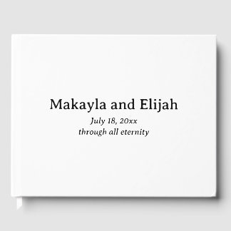 Minimalistische Hochzeit in Schwarz und Weiß Gästebuch