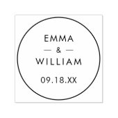 Minimalistische Hochzeit in Schwarz und Weiß Permastempel (Design)