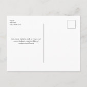 Minimalistische Hochzeit in Schwarz und Weiß Rette Postkarte (Rückseite)